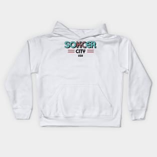 Kansas City Soccer City USA Current White Kids Hoodie